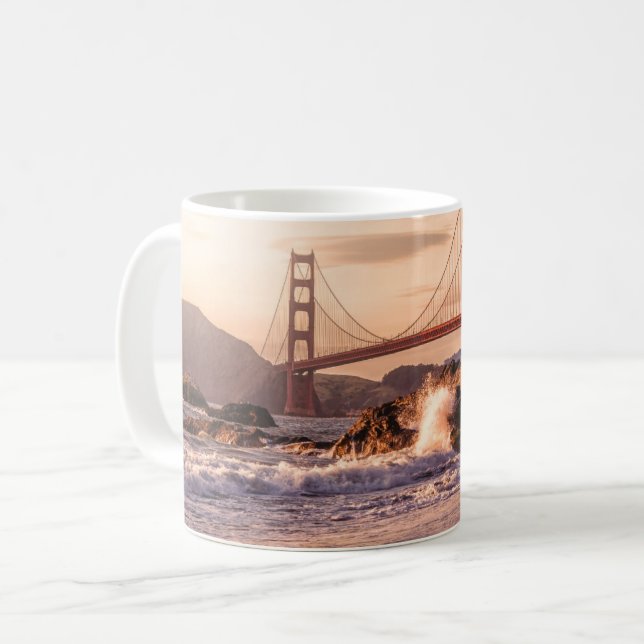 Golden Gate Bridge from Baker Beach Coffee Mug (Front Left)