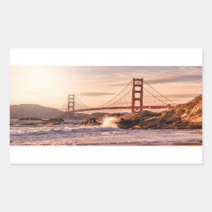 Golden Gate Bridge from Baker Beach Rectangular Sticker