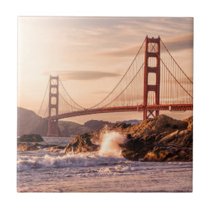 Golden Gate Bridge from Baker Beach Tile