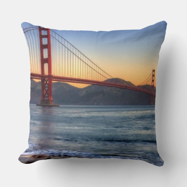 Golden Gate Bridge from San Francisco bay trail. Cushion (Front)