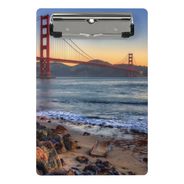Golden Gate Bridge from San Francisco bay trail. Mini Clipboard (Front)