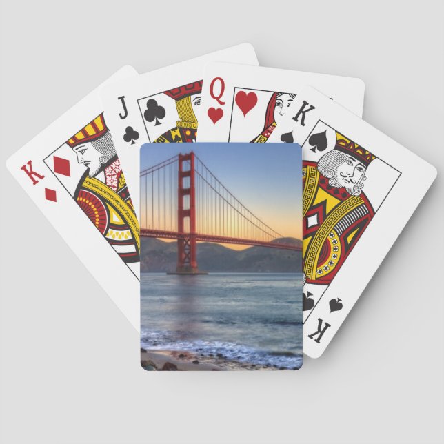 Golden Gate Bridge from San Francisco bay trail. Playing Cards (Back)