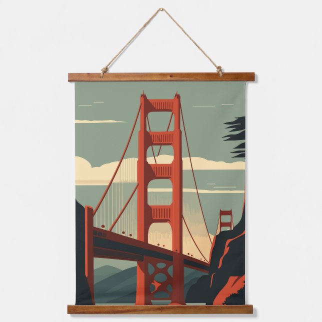  Golden Gate Bridge Hanging Tapestry (Front)