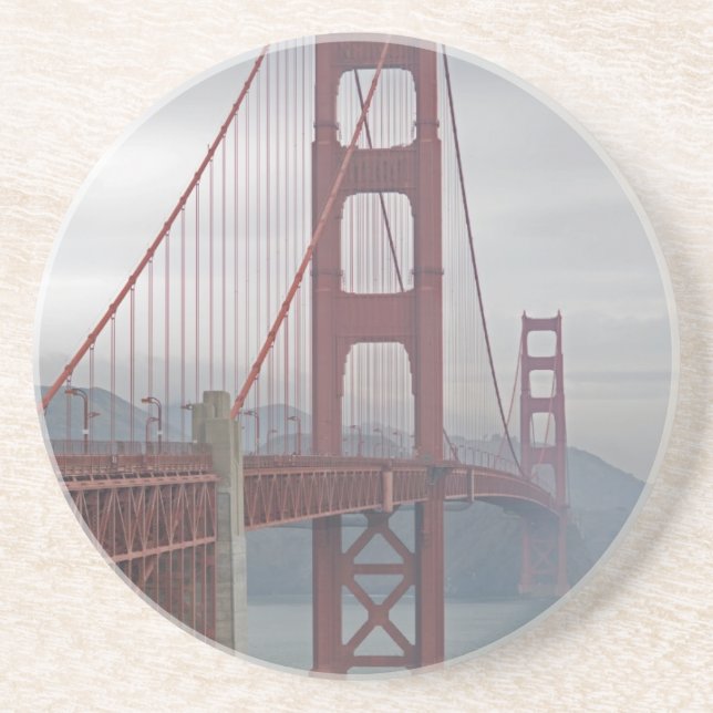 Golden gate bridge in mist. coaster (Front)