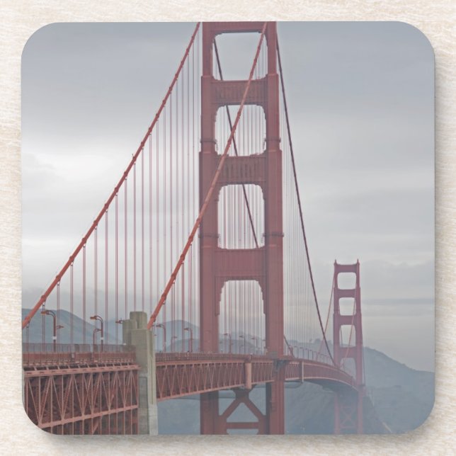 Golden gate bridge in mist. coaster (Front)