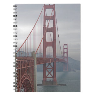 Golden gate bridge in mist. notebook