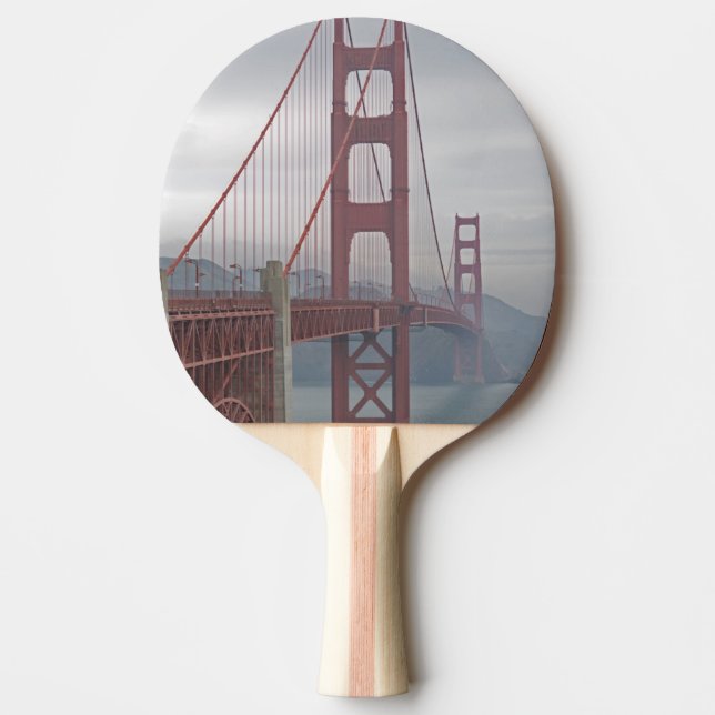 Golden gate bridge in mist. ping pong paddle (Front)