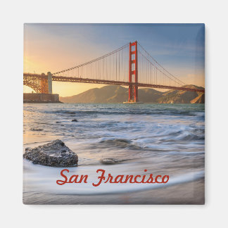 Golden Gate Bridge in San Francisco at sunset Magnet