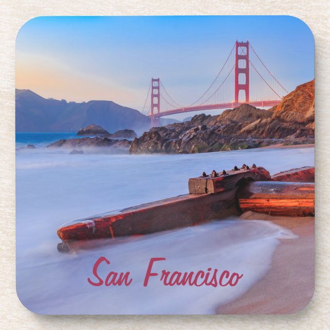 Golden Gate Bridge in San Francisco, Baker Beach Coaster (Front)