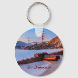 Golden Gate Bridge in San Francisco, Baker Beach Key Ring