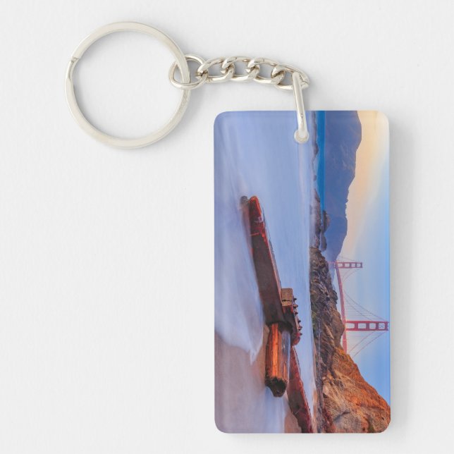 Golden Gate Bridge in San Francisco, Baker Beach Key Ring (Front)