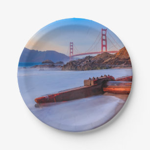 Golden Gate Bridge in San Francisco, Baker Beach Paper Plate