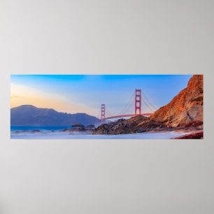 Golden Gate Bridge in San Francisco, Baker Beach Poster