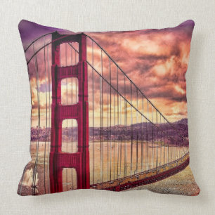 Golden Gate Bridge in San Francisco, California. Cushion