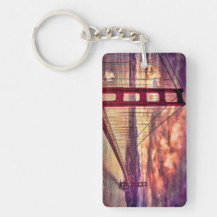 Golden Gate Bridge in San Francisco, California. Key Ring