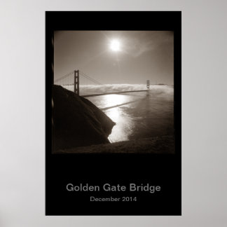 Golden Gate Bridge in the Fog #3 Poster