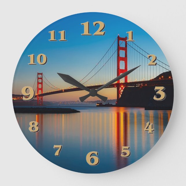 Golden Gate Bridge Large Clock (Front)