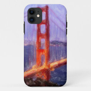 Golden Gate Bridge -- mixed media painting Case-Mate iPhone Case