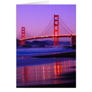 Golden Gate Bridge on Baker Beach at Sundown