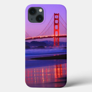 Golden Gate Bridge on Baker Beach at Sundown iPhone 13 Case