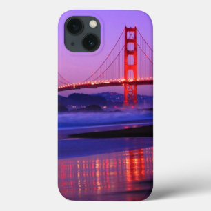 Golden Gate Bridge on Baker Beach at Sundown iPhone 13 Case