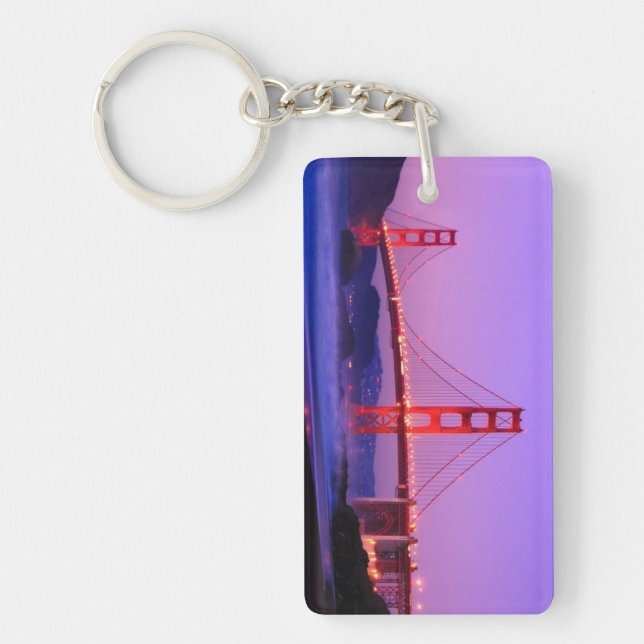 Golden Gate Bridge on Baker Beach at Sundown Key Ring (Front)