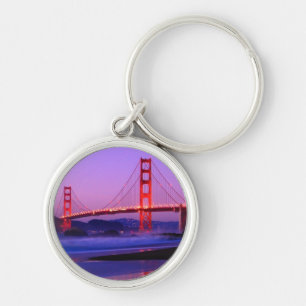 Golden Gate Bridge on Baker Beach at Sundown Key Ring