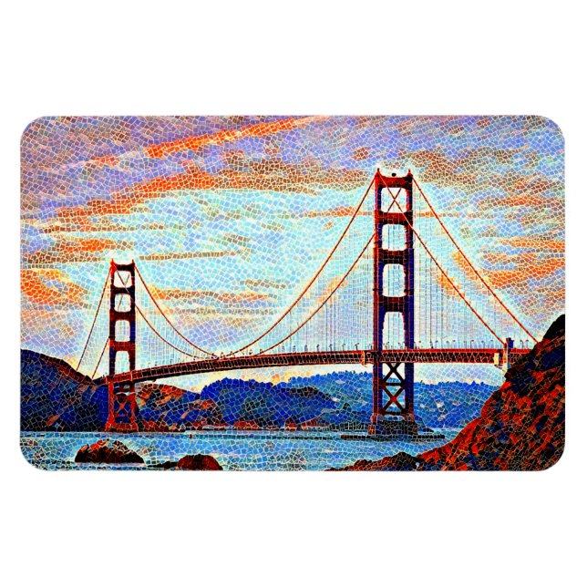 Golden Gate Bridge painting Magnet (Horizontal)