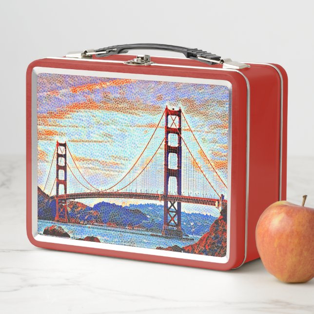 Golden Gate Bridge painting Metal Lunch Box (In Situ)