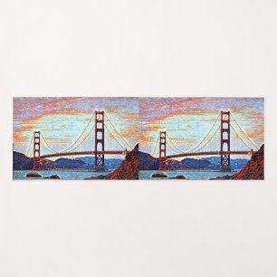 Golden Gate Bridge painting Yoga Mat