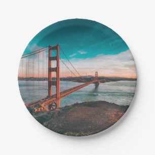 Golden Gate Bridge Paper Plate