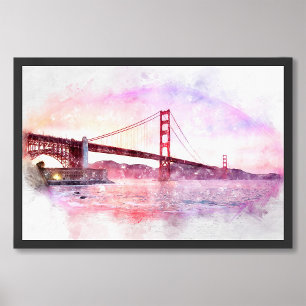 Golden Gate Bridge pastel in San Francisco Photo Print