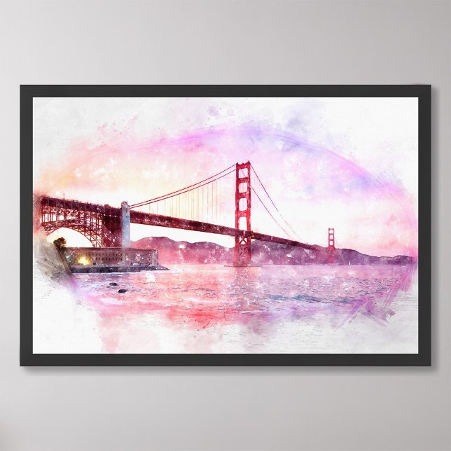 Golden Gate Bridge pastel in San Francisco  Photo Print (Creator Uploaded)