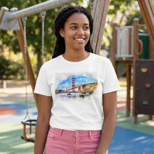 Golden Gate Bridge Pastel in San Francisco T-Shirt