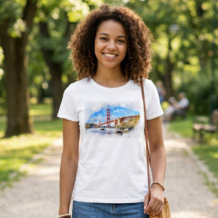 Golden Gate Bridge Pastel in San Francisco T-Shirt