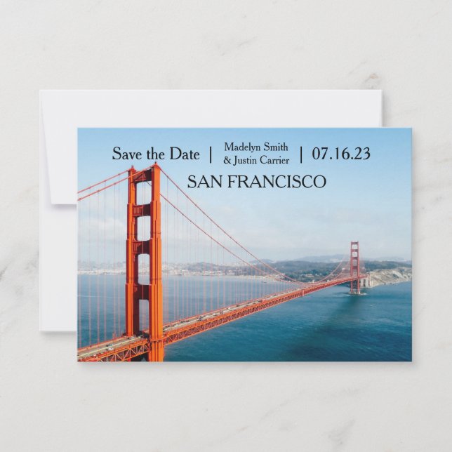 Golden Gate Bridge Photo - 3x5 Save the Date (Front)