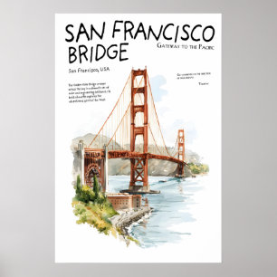 Golden Gate Bridge Poster San Francisco Landmark