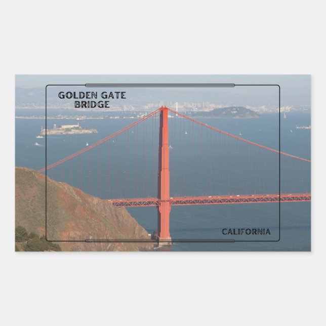 Golden Gate Bridge Rectangular Sticker (Front)