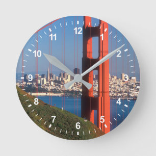 Golden Gate Bridge Round Clock