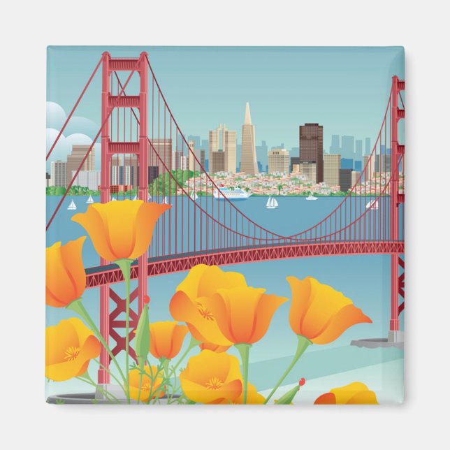 Golden Gate Bridge | San Francisco, CA Magnet (Front)
