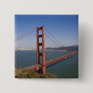 Golden Gate Bridge, San Francisco, California, 10 15 Cm Square Badge
