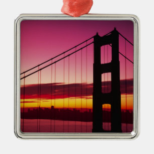 Golden Gate Bridge, San Francisco, California, 6 Metal Tree Decoration