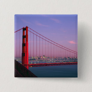 Golden Gate Bridge, San Francisco, California, 7 15 Cm Square Badge