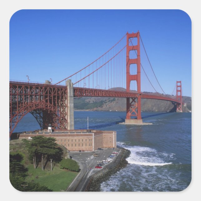 Golden Gate Bridge, San Francisco, California, 8 Square Sticker (Front)