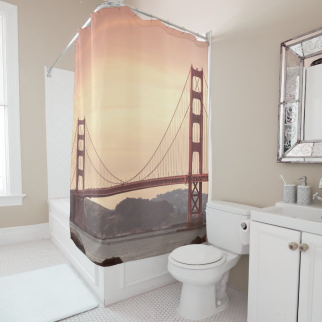 Golden Gate Bridge San Francisco California Shower Curtain (In Situ)