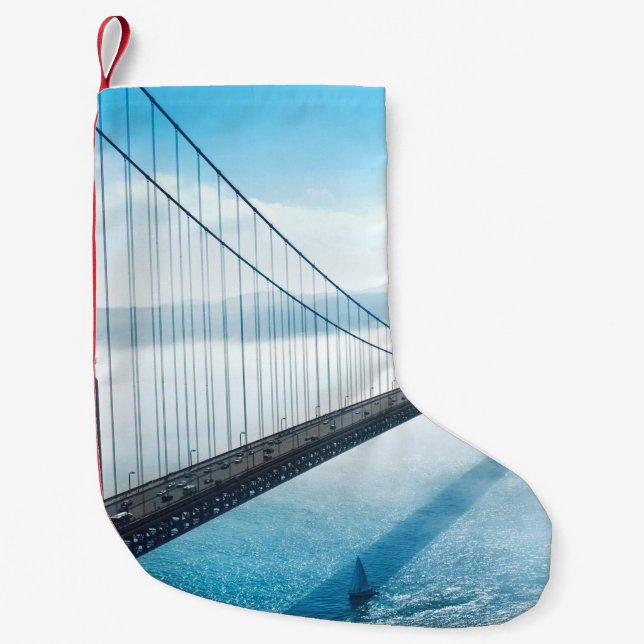 GOLDEN GATE BRIDGE SAN FRANCISCO CALIFORNIA SMALL CHRISTMAS STOCKING (Front)