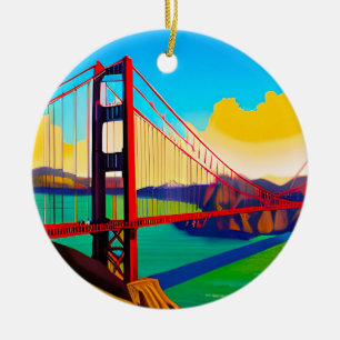 Golden Gate Bridge, San Francisco   Ceramic Tree Decoration