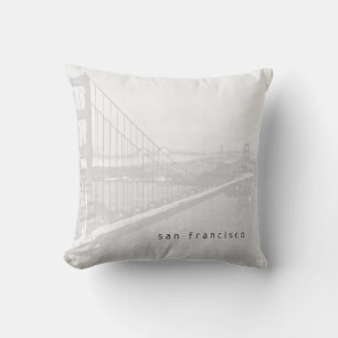 Golden Gate Bridge San Francisco Light Gray Cushion
