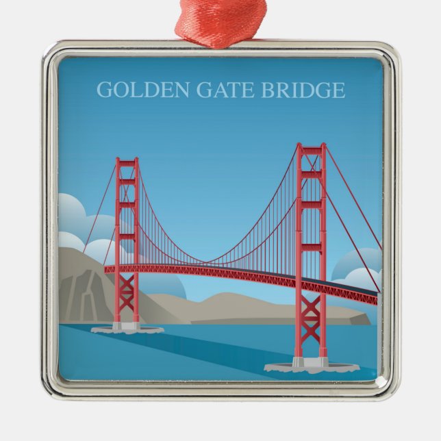Golden Gate Bridge | San Francisco Metal Tree Decoration (Front)