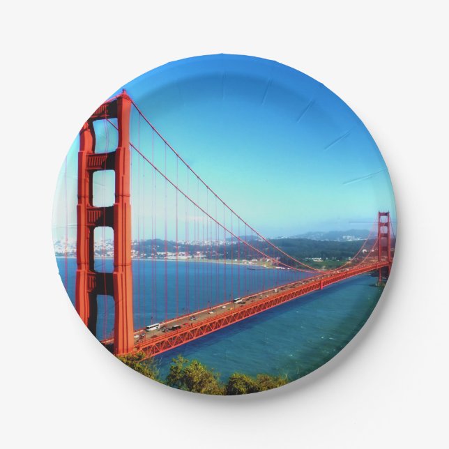 Golden Gate Bridge - San Francisco Paper Plate (Front)